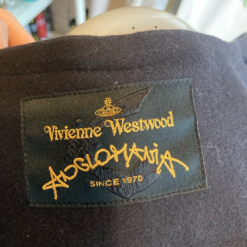 Navy Wool Pier Point Coat by Vivienne Westwood Anglomania